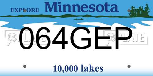 064GEP Minnesota License Plate
