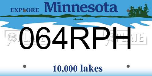 064RPH Minnesota License Plate