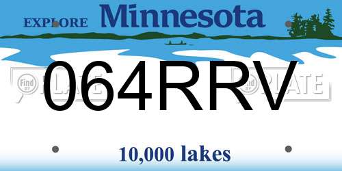064RRV Minnesota License Plate