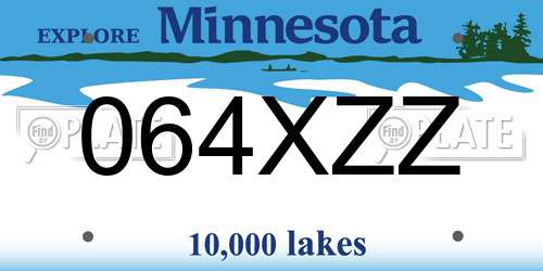 064XZZ Minnesota License Plate