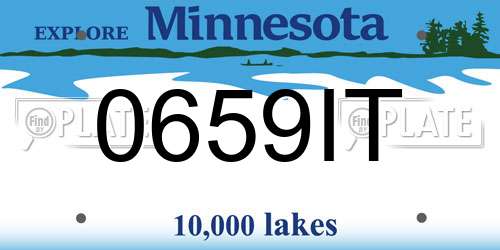 0659IT Minnesota License Plate