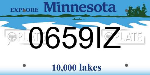 0659IZ Minnesota License Plate
