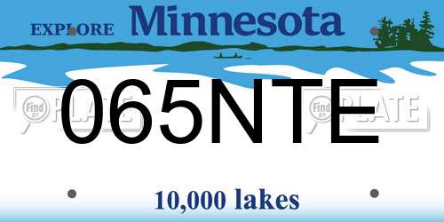 065NTE Minnesota License Plate