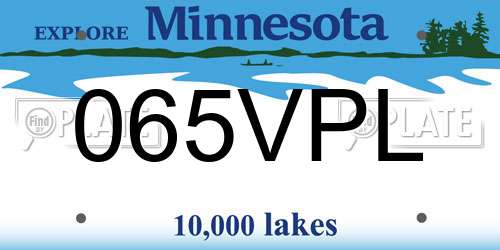 065VPL Minnesota License Plate