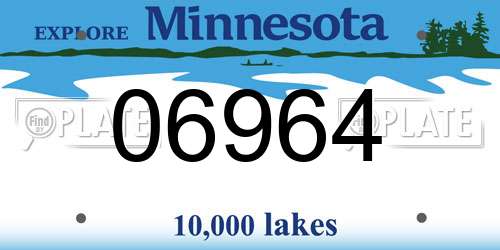 06964 Minnesota License Plate