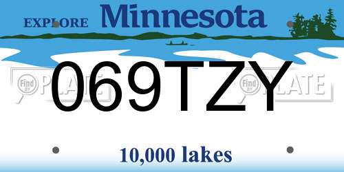 069TZY Minnesota License Plate