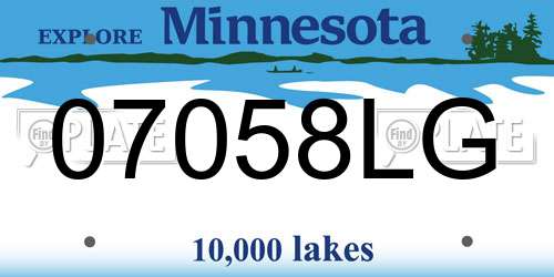 07058LG Minnesota License Plate