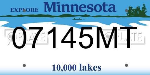 07145MT Minnesota License Plate