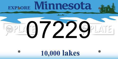 07229 Minnesota License Plate