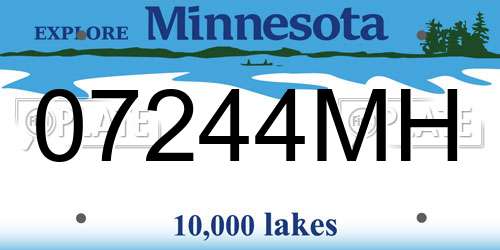 07244MH Minnesota License Plate