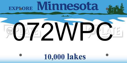 072WPC Minnesota License Plate