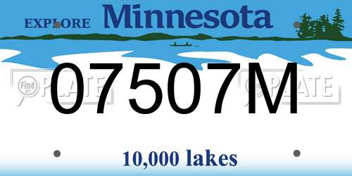 07507M Minnesota License Plate