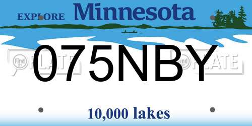 075NBY Minnesota License Plate