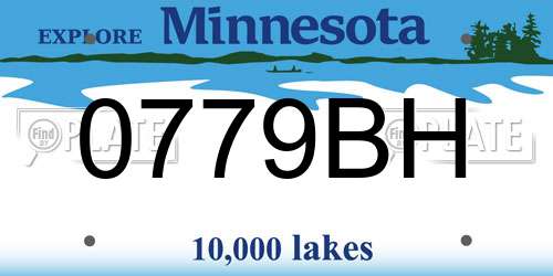 0779BH Minnesota License Plate