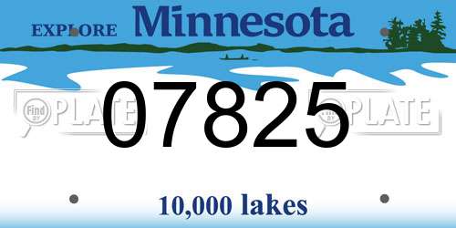 07825 Minnesota License Plate