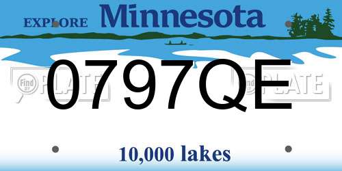 0797QE Minnesota License Plate