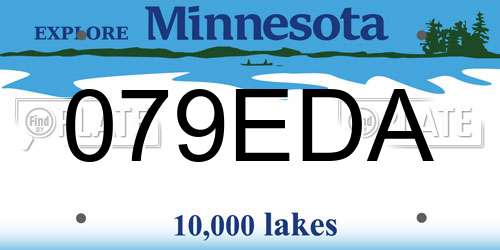 079EDA Minnesota License Plate