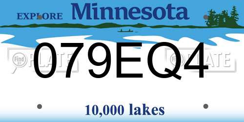 079EQ4 Minnesota License Plate