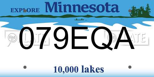 079EQA Minnesota License Plate