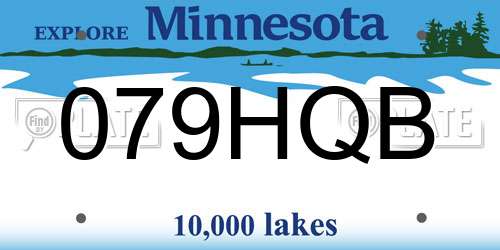 079HQB Minnesota License Plate