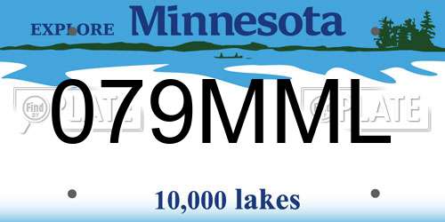 079MML Minnesota License Plate