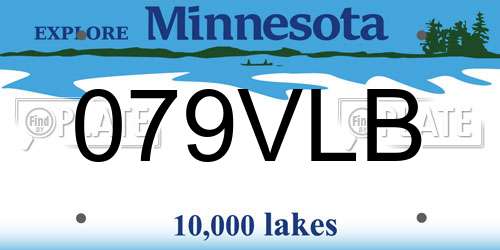 079VLB Minnesota License Plate