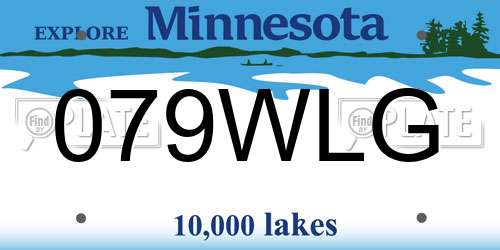079WLG Minnesota License Plate