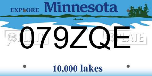 079ZQE Minnesota License Plate