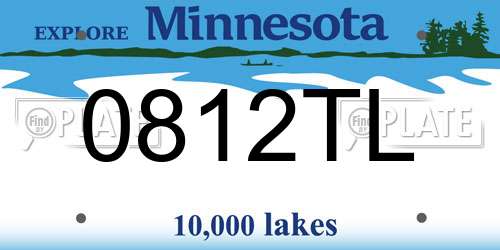 0812TL Minnesota License Plate