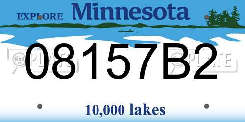 08157B2 Minnesota License Plate