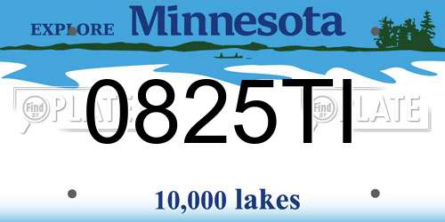 0825TI Minnesota License Plate