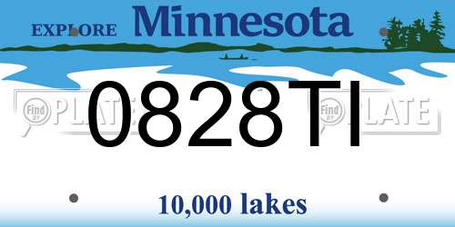 0828TI Minnesota License Plate