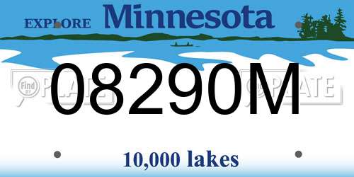 08290M Minnesota License Plate