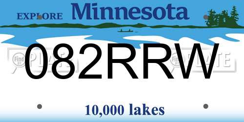 082RRW Minnesota License Plate