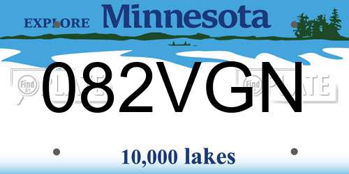 082VGN Minnesota License Plate