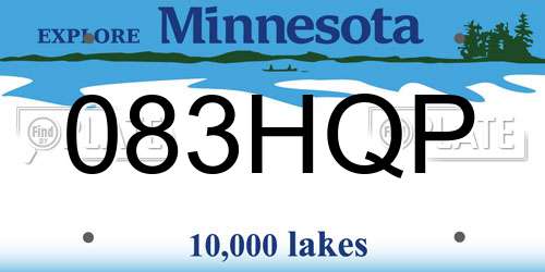 083HQP Minnesota License Plate