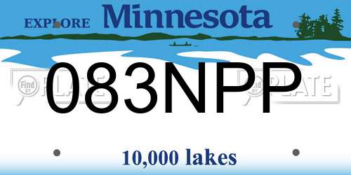 083NPP Minnesota License Plate
