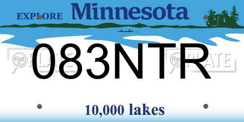 083NTR Minnesota License Plate