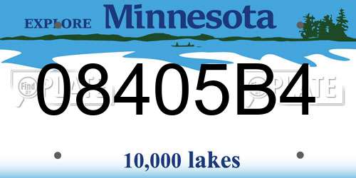 08405B4 Minnesota License Plate