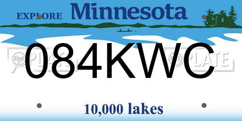084KWC Minnesota License Plate