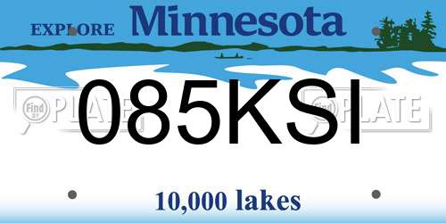 085KSI Minnesota License Plate