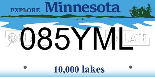 085YML Minnesota License Plate