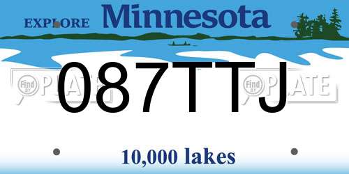 087TTJ Minnesota License Plate