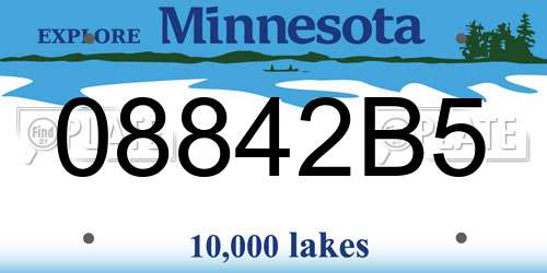08842B5 Minnesota License Plate