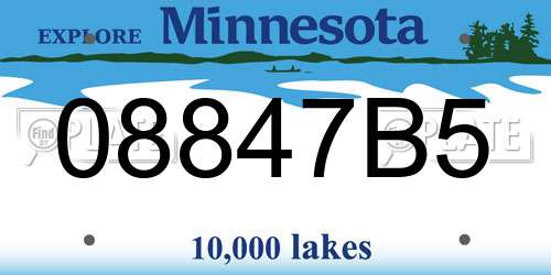 08847B5 Minnesota License Plate
