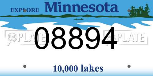 08894 Minnesota License Plate
