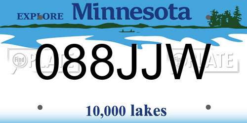 088JJW Minnesota License Plate