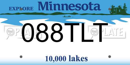 088TLT Minnesota License Plate