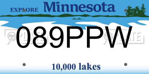 089PPW Minnesota License Plate