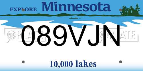 089VJN Minnesota License Plate